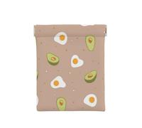Huevo Y Aguacate, Squeeze Top Wallet Bolsa de Almacenamiento para Mujer Monedero pequeño Bolsa de Cambio
