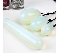 Huevo Yoni, 3 huevos Yoni perforados, 1 palo de masaje, huevo de jade verde para ejercicio de Kegel, ejercicio muscular del suelo pélvico, vagina, juego de cuatro piezas (30 mm / 40 mm / 45 mm),C