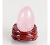 Huevo Yoni de cuarzo rosa original sin perforar 3 piezas Juego de huevos de masaje Músculo del suelo pélvico-30x20 mm