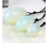 Huevo yoni natural de piedras de masaje para mujer, refuerza los músculos del suelo pélvico, conjunto de 3 piezas con cordel,B