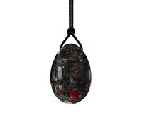 Huevo Yoni perforado 30 x 20 mm, piedra natural, huevos de jade de cristal, bola muscular vaginal, herramientas de ejercicio Kegel, huevos de piedra de sangre