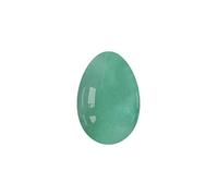 Huevo Yoni sin perforar de piedra natural de jade para ejercicio de Kegel, huevo Yoni de cuarzo rosa, aventurina verde, 30 x 20 mm