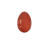 Huevo Yoni sin perforar de piedra natural para ejercicio de Kegel Huevo Yoni de cuarzo rosa, jaspe rojo, 45 x 30 mm