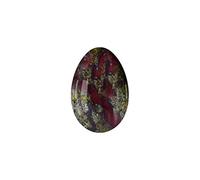 Huevo Yoni sin perforar de piedra natural para ejercicio de Kegel Huevo Yoni de cuarzo rosa, sangre de dragón, 45 x 30 mm