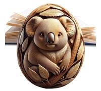 Huevos artesanales de animales tallados: arte decorativo de huevos de resina, tallado de animales vívidos para decoración del hogar, rellenos de cestas y proyectos de bricolaje, de resina de es