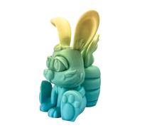 Huevos conejitos impresos en 3D, huevos de conejitos de Pascua impresos en 3D | Figurita de festival de juguete conejito - Decoración de animales impresos en 3D para la capa del comedor