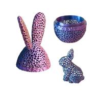 Huevos de conejito de Pascua,huevos de Pascua rellenos con conejito - Decoración de mesa conejito de pascua,Figuras coleccionables Juguetes impresos en, Huevos de conejo vacíos Decoraciones p