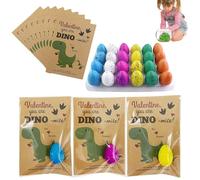 Huevos de crecimiento de dinosaurio: pequeña criatura que se expande en el agua, animal mágico multicolor, juego de figuras de caparazón suave, divertido juguete para escotilla ascendente | H