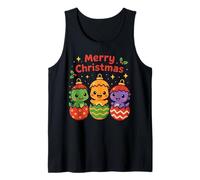 Huevos de Dinosaurio Kawaii para bebé, Dinosaurio Festivo de Navidad Camiseta sin Mangas