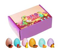 Huevos de dinosaurio que eclosionan y crecen | 6 piezas de huevos de dinosaurio como juguete de fiesta - Huevos de dinosaurio con juguete sorpresa, para niños, preescolar, aula, parque infantil