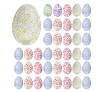 Huevos de espuma de Pascua artificiales, 100 veces huevos de espuma de manufactura de Pascua de color surtido | Decoración de huevos Craft Foam Huevos Adornos navideños Props de huevos falsos para la