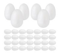 Huevos de espuma para niños pequeños de 1.18 pulgadas, 50 unidades, huevos blancos para manualidades, huevos de poliestireno suaves, huevos de espuma de Pascua para manualidades de Pascua, proyectos