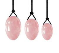 Huevos de jade de cuarzo rosa natural perforados y sin perforar Yoni Egg Muscle Kegel mujeres ejercitador Jade masajeador