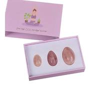Huevos de jade de cuarzo rosa natural perforados y sin perforar Yoni Egg Muscle Kegel mujeres ejercitador Jade masajeador