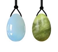 Huevos de jade natural para mujer, piedra perforada Kegel Motion para yoga, 2 unidades, grande 02