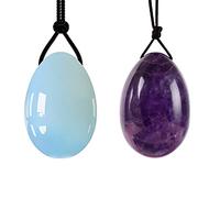 Huevos de jade natural para mujer, piedra perforada Kegel Motion para yoga, 2 unidades, grande 03