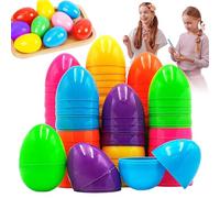 Huevos de Pascua de colores, juguetes para huevos de Pascua 50 piezas - colores surtidos cáscara de huevos de Pascua, huevos falsos, juguetes de huevos de Pascua para la fiesta de Pascua