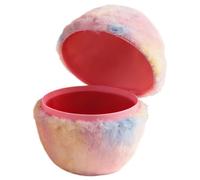 Huevos de Pascua - Favor de fiesta de 8,3 pulgadas | Velvet Flannel PP Candy Holder with 180g Lightweight Build, Basket Stuffer with Colorful Design for Treats Snacks Hunt Supplies, Spring Holiday