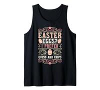 Huevos de Pascua I Prefer Queso and Chips Funny Easter Camiseta sin Mangas