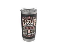 Huevos de Pascua I Prefer Queso And Chips Funny Easter Vaso térmico de acero inoxidable de doble pared