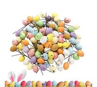 Huevos de Pascua para 100 piezas de decoraciones manchadas para relleno | Huevos De Espuma Con Tallos Para Corona Guirnalda Hogar Comedor Lugar De Trabajo Fiesta