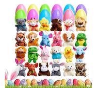 Huevos de Pascua prerellenados con juguetes, huevos prellenos, cesta de animales , de cesta, decoraciones de Pascua para juegos de caza infantiles, premios en el aula, suministros