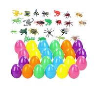 Huevos de Pascua Recubiertos para - 24 piezas Decoraciones de Hogar Educativas y Divertidas, Juguetes de Relleno de Huevos de Pascua con Rana y Araña - Para Niñas Juego Educativo Interior Exterior