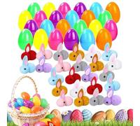 Huevos de Pascua rellenos de juguetes - 24 Uds Mini Muñecas de peluche | Rellenos Para Cestas de Pascua | Para Niños Niñas Guarderías Sala de Juegos Dormitorio Infantil Sala de estar Apartamento Verja