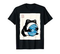 Huevos de Pascua Sumi-e japoneses de Rana gruñona Pascua Divertida Camiseta