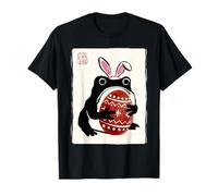 Huevos de Pascua Sumi-e japoneses de Rana gruñona Pascua Divertida Camiseta