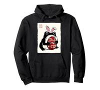 Huevos de Pascua Sumi-e japoneses de Rana gruñona Pascua Divertida Sudadera con Capucha