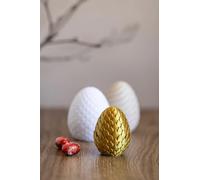 Huevos de Pascua y decoración de Pascua - Huevos decorativos con lata - Primavera & Idea de regalo (oro, 3-10 cm)