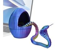 Huevos De Serpiente 3 D - Juguete Serpiente Impreso Flexible, Animal Agitado Realista, Ornamento Creativo De Escritorio Articulado | Figura De Serpiente Antiestrés Con Impresión 3D Para Decoración