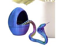 Huevos de Serpiente 3D - Decoración de Reptiles, Juguete de Serpiente Impreso en 3D Flexible, de Escritorio Creativo, Escultura de Huevo Realista | Pieza de decoración del hogar, Animal articul
