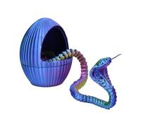 Huevos De Serpiente 3D - Figuras De Animales Decorativas Impresas, De Escritorio De Huevo De Serpiente Flexible, Decoración De Mesa Para El Hogar | Criatura Impresa En 3D Única Coleccionable Pa