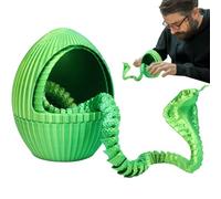 Huevos De Serpiente 3D: Lindo Huevo De Animal, Juguete Flexible | Figura De Serpiente Con Impresión 3D, Juguete De Escritorio Ejecutivo Para Decoración Del Hogar, Accesorio De Juego Para Aliviar El Es