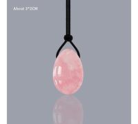 Huevos de Yoni de cuarzo rosa natural Set Kegel Ejercitador Bolas Masajeador Bola Simulador, 1PC 2x3cm Huevo
