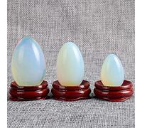 Huevos de Yoni Huevo de piedra de jade Huevo de Yoni, Opalita Huevos de Yoni Piedra de masaje de jade Ejercitador de Kegel sin perforar Apretar los músculos Reiki Healing-S 30X20mm