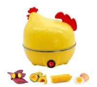 Huevos escalfador - Vaporera rápida en forma de pollo con capacidad para 7 huevos | Huevos de vapor para huevos duros, escalfados y huevos pasados con automático