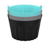 Huevos escalfados - Huevos de silicona - Vasos de caza furtivos de silicona - 3 unidades - Copas escalfantes | No elegante fabricante de huevos escalfado, hueveras para freidoras de aire para