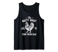 Huevos frescos de la granja Rusty Roost desde 1963 Camiseta sin Mangas