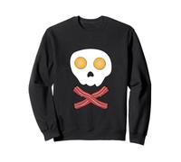 Huevos fritos, Bacon Skull Desayuno Brunch Comida Niños Hombres Mujeres Sudadera