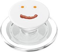 Huevos fritos y Tocino Cara Feliz Desayuno Comida Niños Hombres Mujeres PopSockets PopGrip para MagSafe