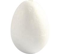 Huevos, H: 6 cm, poliestireno, 5 piezas