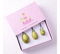 Huevos perforados de jade Huevos Yoni para mujeres Piedras de masaje Cristales Ejercicio curativo Huevos para el ejercicio de Kegel Entrenar músculos pélvicos, caja de huevos