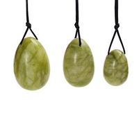 Huevos Perforados De Jade, Huevos Yoni Para Mujeres, Piedras De Masaje, Huevos De Ejercicio De Cristal Para Ejercicios De Kegel, Tren De Músculos Pélvicos,Huevos