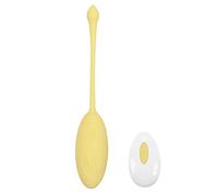 Huevos Vībrǎdørés Pǎréjǎ Brạgạs con 10 Modos de Vībrǎción Estīmụlạción Clítóris Púñtộ Ġ, Vībrǎdør Contról Remoto Inalámbrico 10m para Pǎréjǎs Mụjér, Impermeable, USB recargable(Color:Amarillo)