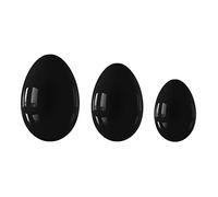 Huevos Yoni de cuarzo rosa sin perforar, huevos de jade de ojo de tigre, obsidiana, ejercicios de Kegel, ejercitador de huevos de yoni, obsidiana negra