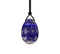 Huevos Yoni para mujer, Huevos Yoni Huevos de cuarzo rosa Jade Huevo perforado amatista para mujeres Kegel Ejercicio Huevos de Kegel de cristal natural, Lapislázuli, S-3 x 2 cm