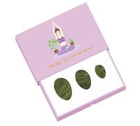 Huevos Yoni para mujer, juego de huevos Yoni sin perforar con caja, huevos de piedra de jade natural, para mujer, ejercicio muscular, producto de higiene femenina, huevos de serpentina